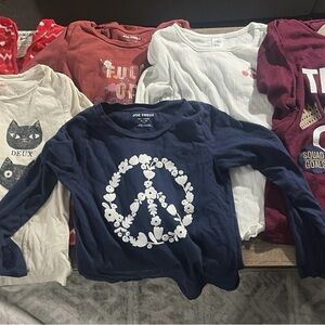 Joe Fresh Kids Navy Floral Peace Long Sleeve Tee